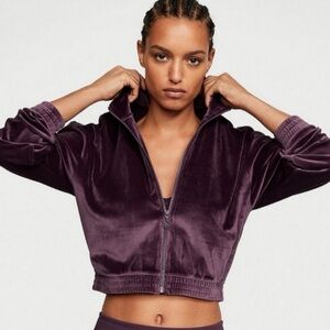Victoria's Secret Plum Velvet Bomber Jacket